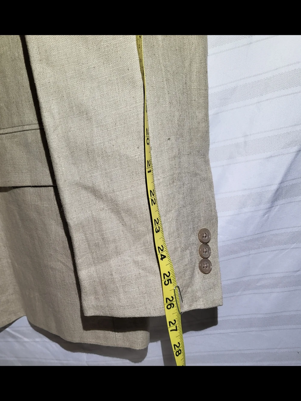 J. Crew Men's Light Beige 100% Linen Sport Coat Blazer